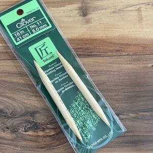 Clover Bamboo Circular Knitting Needles US11 16”
